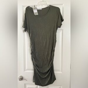 Olive Green Casual T-Shirt Dress